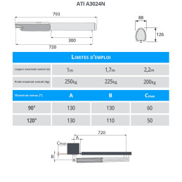 CAME ATI A3024N moteur 24V pour portail battant
