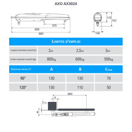 CAME AXO3024/1 Kit de motorisation 24 V - Kit M
