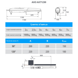 CAME AXO71230/2 Kit de motorisation 230 V - Kit M