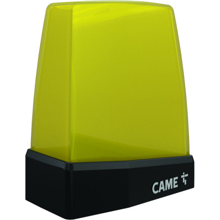 CAME KRX 806LA-0020 feu clignotant jaune avec antenne radio intégrée.